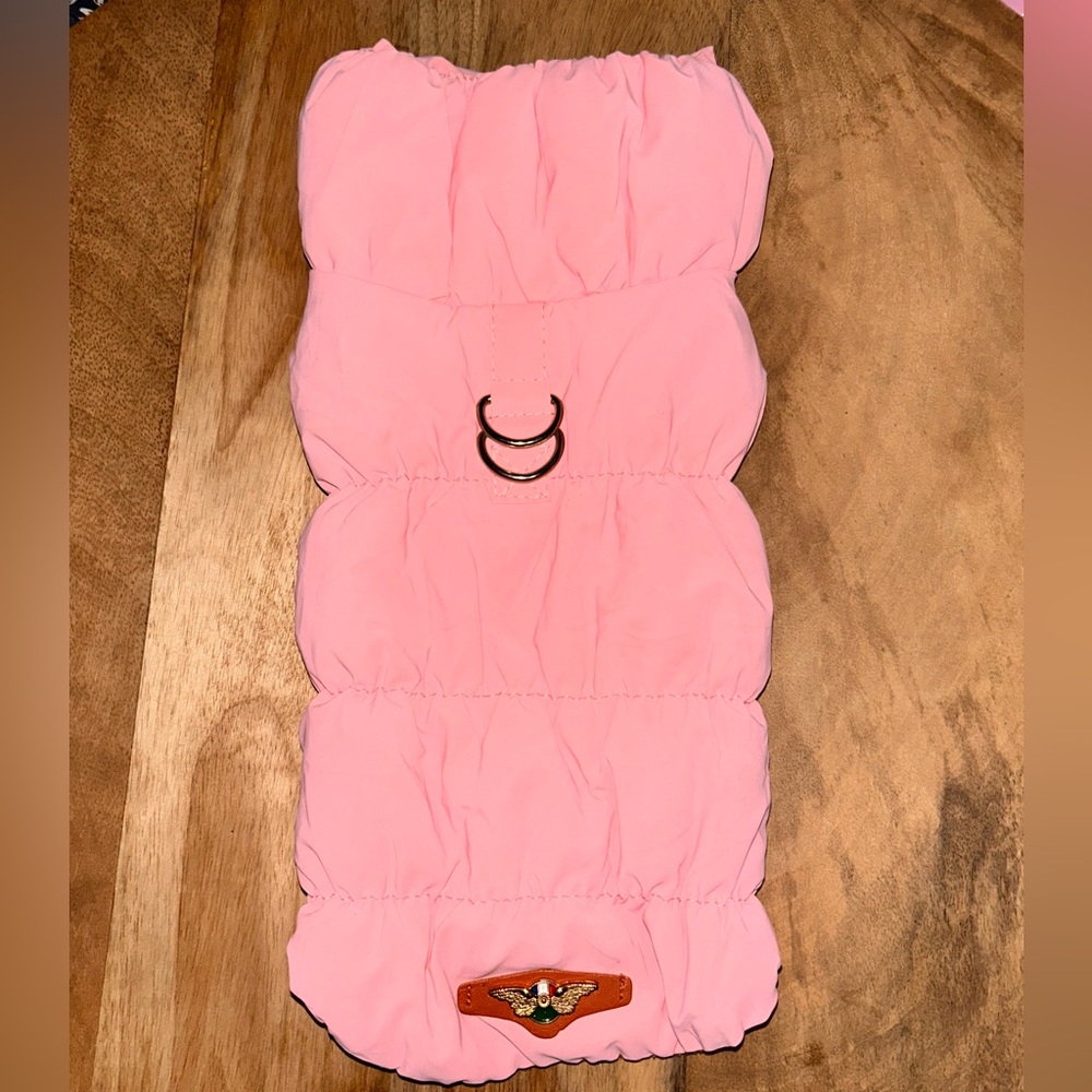 Pink Quilted Dog Jacket